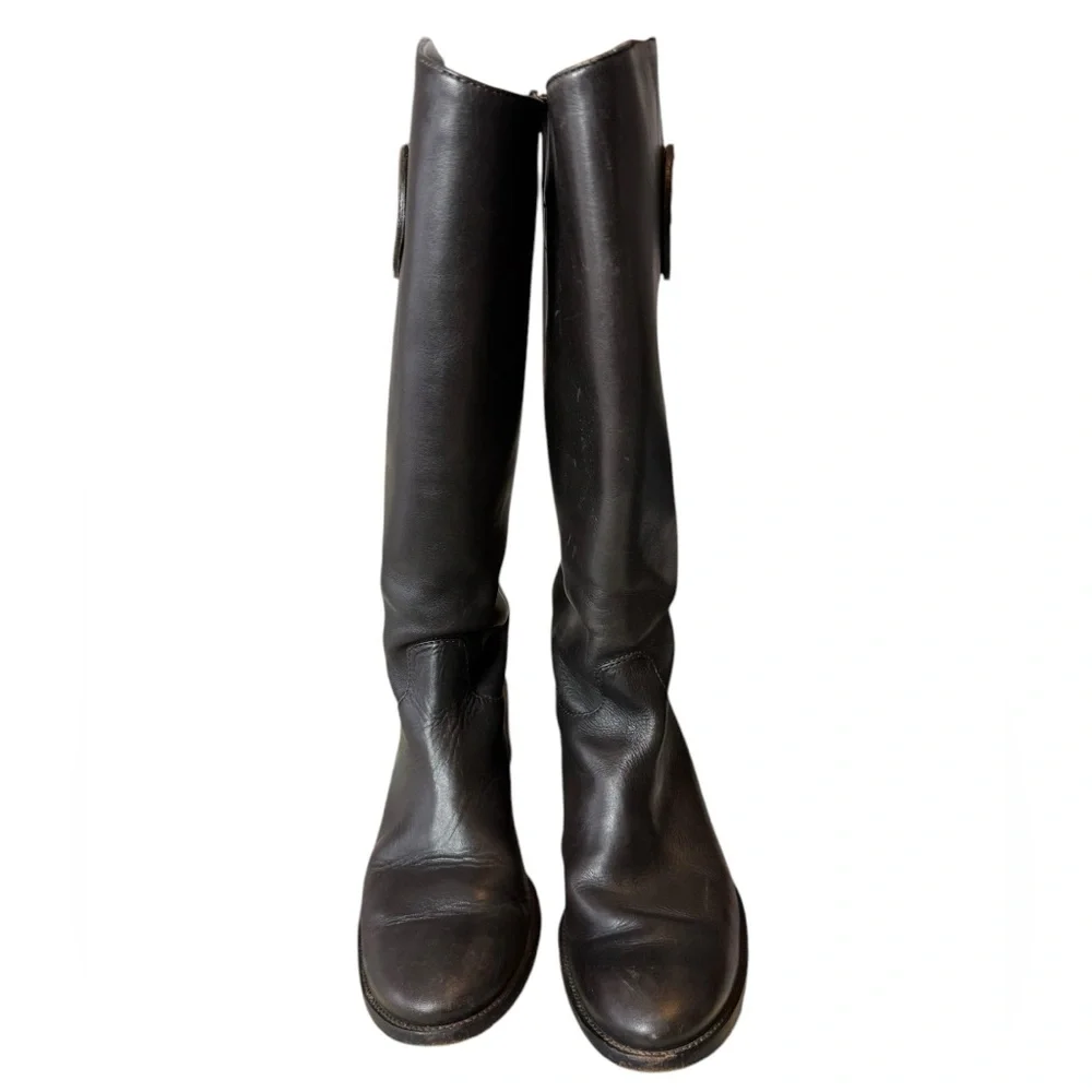 Tory Burch Keaton Dark Brown Leather Riding Boots 9
